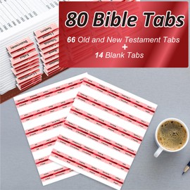 80pcs Bible Tabs,Rose Theme, Laminated Bible Tabs for Women and Men,Bible Tabs,Bible Book Tabs, Bible Labels Tabs,Large Print Neutral Bible Tabs for Easy Navigation Old and New Testament