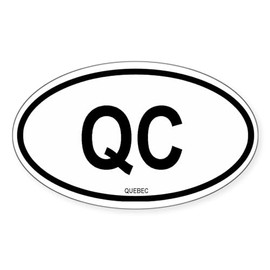 CafePress Quebec Oval Sticker Oval Car Bumper Sticker