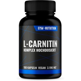 L - Carnitine Triple Complex 3196 mg 180 Capsules Ultra High Dose - L-Carnitine Tartrate, Acetyl-L-Carnitine Black Pepper - Quality - Vegan - New Formula