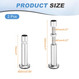 MECCANIXITY 2 Pack Graphics Card GPU Support Bracket, GPU Stand Holder Magnetic Base 74-120mm Adjustable Height Brace for Desktop Video Card, Aluminum Alloy Silver