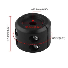 Reusious Rubber Winch Cable Hook Stopper for ATV UTV, Black Heavy Duty Line Saver with Allen Key