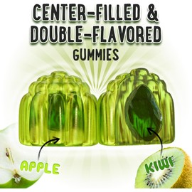 OH MY CHEWY Center-Filled Vitamin D3 K2 Gummies - Kids, Teens & Adults - Supplement for Healthy Teeth, Bone, Energy & Immunity - 5000 IU D3, 120 mcg K2(MK-7), 120 mg Calcium - Vegan & Non-GMO - 120 Count