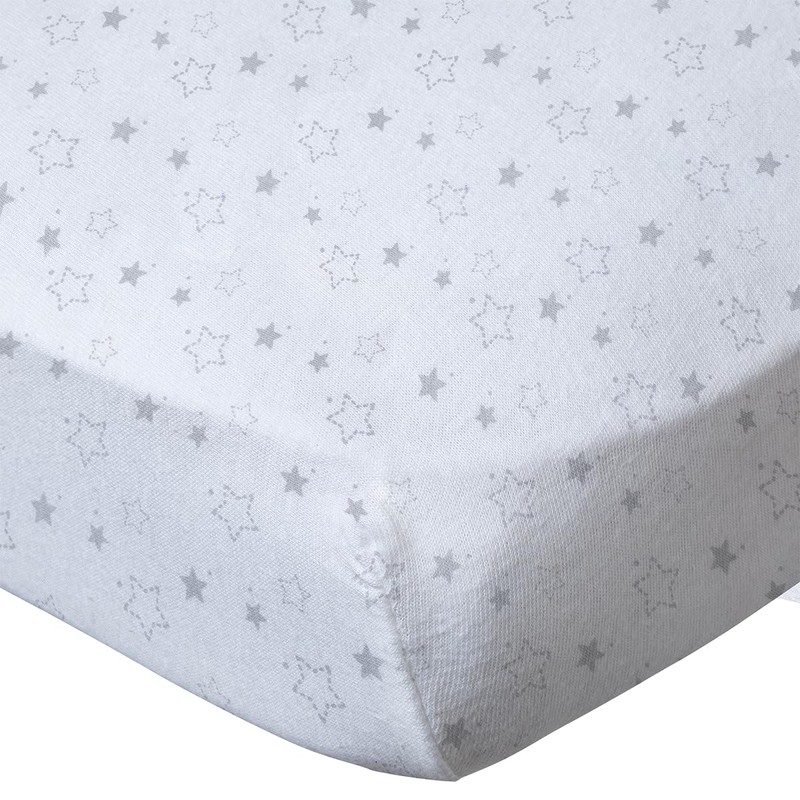 BabyCalin - Set of 2 Fitted Sheets Grey / Star