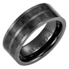 Willis Judd 7mm Mens Black Ceramic Ring for Men Engraved