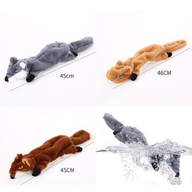 Doodle Heads Dog Squeaky Toys for small medium large dogs, Durable Dog Chew Toys Plush Cute Animals Natural Puppy Toys for Teething Pet Toys Squeak (Light Brown)