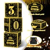 MEYSIMOON 30th Birthday Decorations Boxes for Him 3 Black Gold