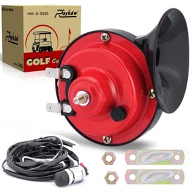 Roykaw Golf Cart 12 Volt Horn Kit Floor Mount Button for EZGO Club Car Yamaha, UTV, Boat