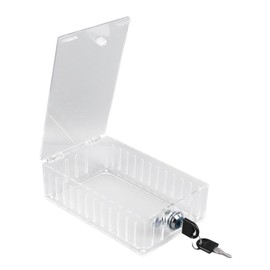 Thermostat Cover, Universal Thermostat Lock Box 18.5 X 12 X 5.6cm, Thermostat Protective Box Cover Plastic Transparent with 2 Keys, for Thermostat on Wall