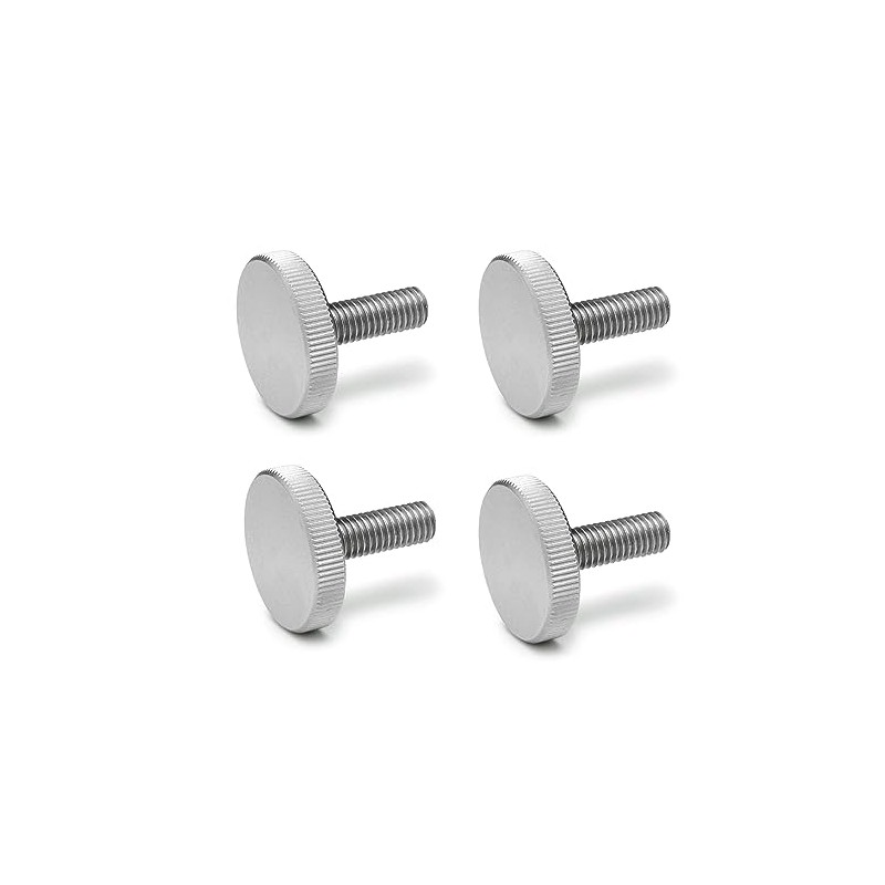 Ganter Normelemente Flat knurled screws, knurled screws (low shape), DIN