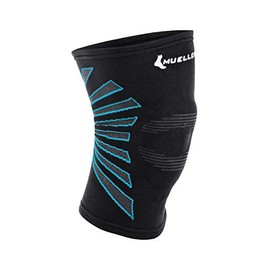 Mueller Omniforce 300 Knee With Gel Butress, Black/Aqua, Medium