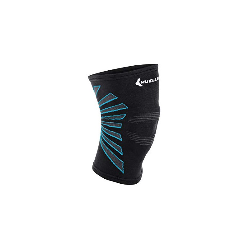 Mueller Omniforce 300 Knee With Gel Butress, Black/Aqua, Medium