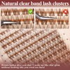 Brown Lash Clusters Natural Invisible Band Eyelash Clusters Wispy Brown
