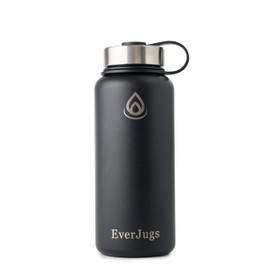 EverJugs Water Bottle - 32 Oz, Wide Mouth, Premium Stainless Steel Lid/Bottle, Double Walled Vacuum Insulated, Thermo Mug, Metal Flask, Leak Proof, Eco-Friendly