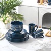 Loymokinar Modern Porcelain 16 Piece White and Gold Dinnerware Set,
