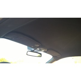 RedlineGoods Sun Visor Covers Compatible with Ford Mustang 2015-23. Tailor Made - not Universal! Genuine top-Grade Italian Black Leather with Black Thread