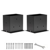 4×6 Post Base 2 Pcs,Deck Post Brackets,Inner Size (3.6" x5.6“Heavy