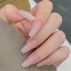 Prensado Largo En Uñas Cuadradas Francesas Uñas Postizas de Acrílico
