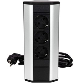 Furniture Socket Ideal for Kitchen and Office - Vertical and Horizontal Mounting - Triple Corner Socket with 1.8 m Cable Socket Strip Built-in Socket Kitchen Socket