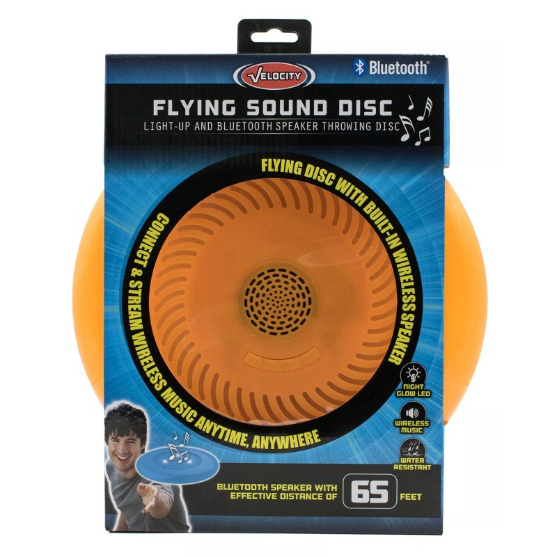 Velocity Flying Sound Disc, Light-Up and Bluetooth Speaker Throwing Disc