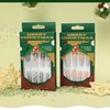 Christmas Press on Nails Coffin Long Length, 24Pcs Glitter Silver