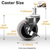DELIVeR 3 Inch, Locking Swivel Caster Wheels, Set of 4,