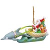 Cape Shore Coastal Santa in Sea Shell Sleigh Dolphin Reindeer