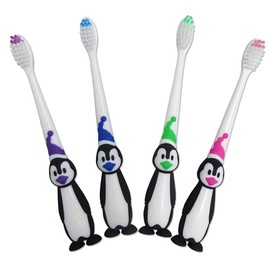 Childrens Christmas Toothbrushes ~ Set of 4 Colours ~ Great Kids Stocking Fillers (4)