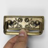 MuDuJia 4-Pack 2 1/2" Antique Brass Bail Drawer Pull Hanging