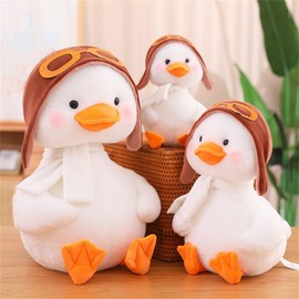 Plush Doll, Cute Duck Plush Toy, Super Soft Duck Stuffed Toy, Cute Duck Doll, Gift for Girls, Boys, Children, Birthday (40 cm, Brown Hat)