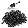 200 PCS Pourers Dust Covers Black Pourer Cap Rubber Caps