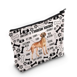 MNIGIU Rhodesian Ridgeback Cosmetic Bag Rhodesian Ridgeback Dog Lover Gift Rhodesian Ridgeback Owner Gift (RR Dog Bag)