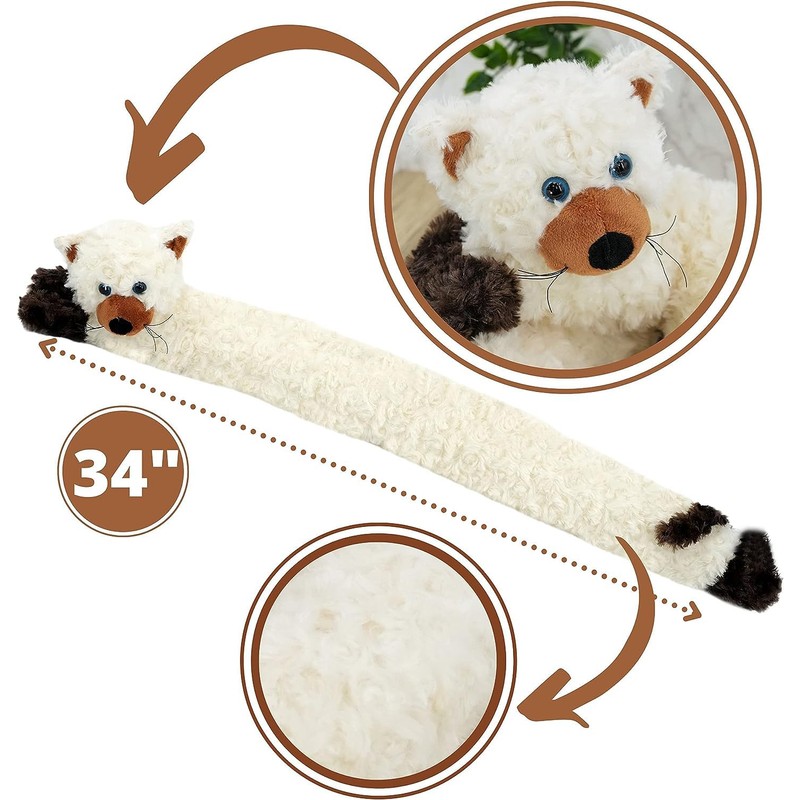 Novelty Dog Cat Design Soft Micro Fleece Draught Draft Excluder