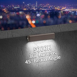 Kwinmyso 8-Packs 3W 7inch LED Hardscape Paver Lighting,12V AC/DC Low Voltage Retaining Wall Lights,LED Landscape Lighting,5000K Daylight White Outdoor Step Light,50,000 Hours Lifespan