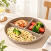 4pcs Round Divided Dinner Plate – Reusable Portion Control Food
