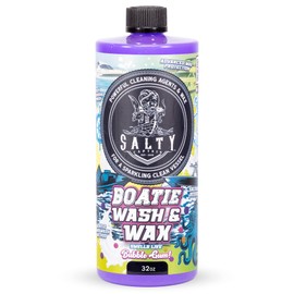 Salty Captain Boatie Wash N Wax - (Bubble Gum Scent) Foaming Car & Boat Wash and Wax Concentrate, Cleans Away Salt, Marine Residue, Dirt | pH Balanced
