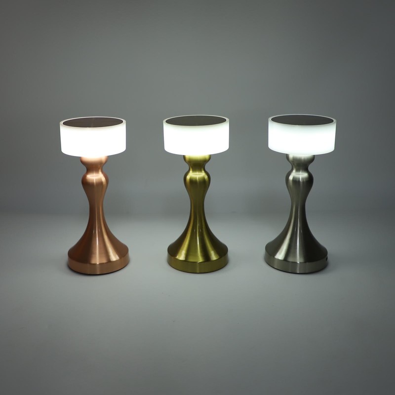 Table Lamp 3 Modes Stepless Dimmable LED Touch Cordless Metal