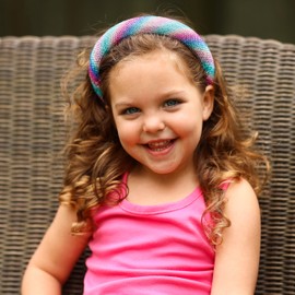 FROG SAC Padded Headbands for Girls - Rhinestone Toddler Hair Accessories, Little Girl Rainbow Hair Bands, Kids Sparkle Head Band, Cute Rainbow Headband for Back to School