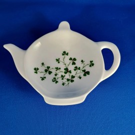 Shamrock Tea Bag Tidy Bone China Irish Import