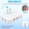3 Pack AC Flat Wall Outlet Extender Flat Plug Adapter