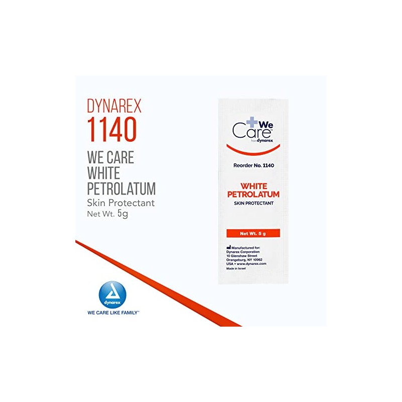 Dynarex White Petrolatum Foil Packs , 0.17 Ounce (Pack of