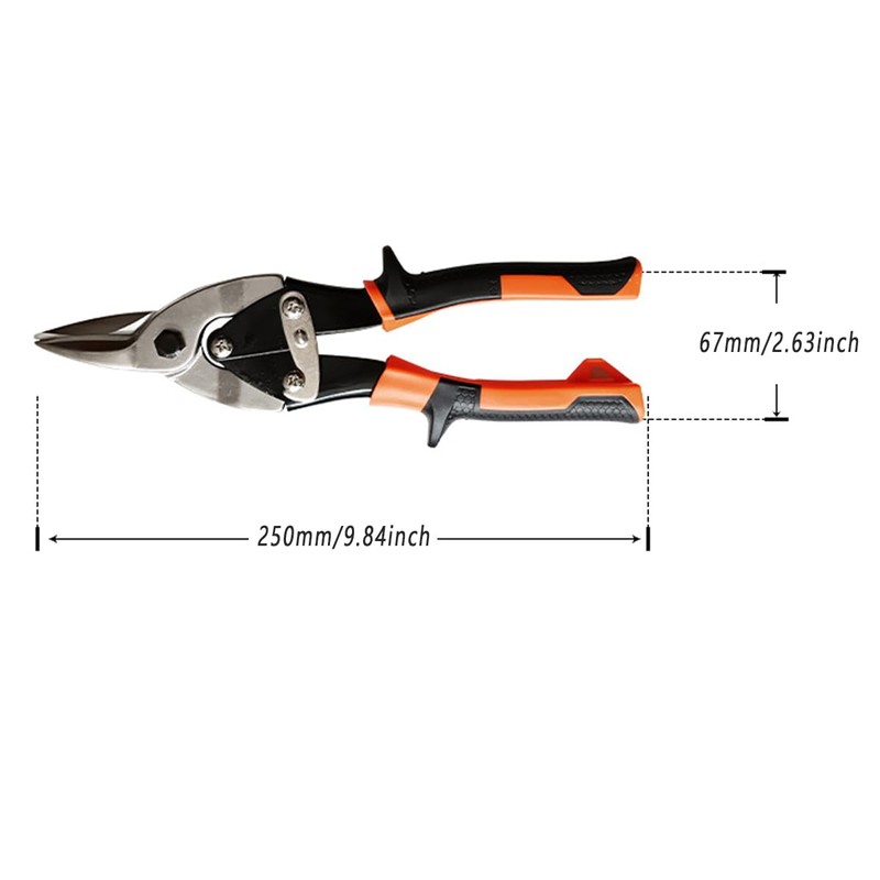 AIMALL Heavy Duty Aviation Tin Scissors Set - 3-Piece Metal