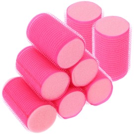 LALAFINA Sponge Rollers Overnight Hair Curlers 8 Pcs Sponge Hair Rollers Soft Foam Hair Styling Curlers Self Grip Salon Hair Dressing Curlers for Women Girls Blue Bangs Hair Roller Hair Roller Clips