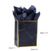 ysmile Marble Black 12" Large Gift Paper Bag with Tissue