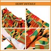 Coume 3 Pcs Women African Dashiki Skirt Traditional Costume African