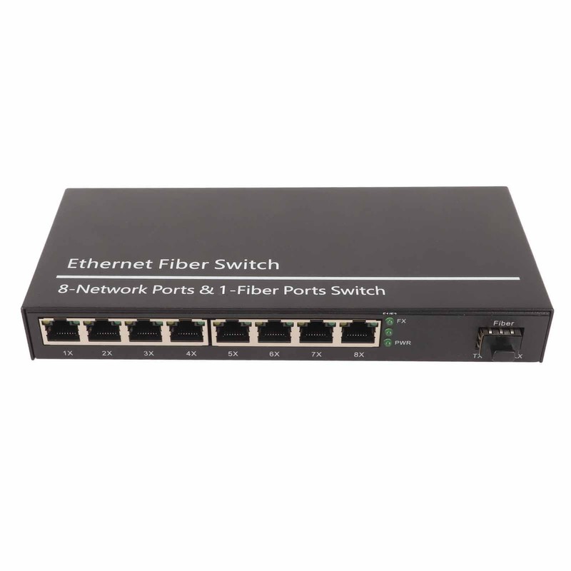 Fiber Ethernet Media Converter 1 Optical Port 8 Electrical Port