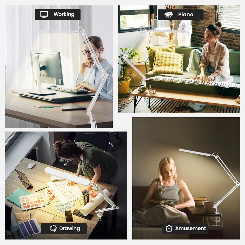 SKYLEO Led Desk Lamp - 31.5" Desk Light - 5