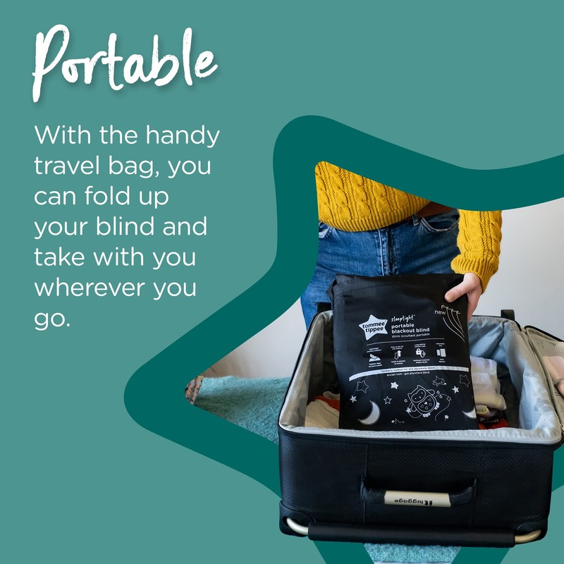 Tommee Tippee Sleeptime Portable Blackout Blind with Suction Cups, Adjustable