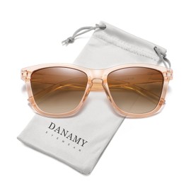 DANAMY Sunglasses Womens Polarized Sunglasses for Women Trendy Designer Mirrored Sunglasses UV400 Protection Sun Glasses