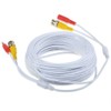 MDCGPower 65ft White BNC Video Power Cable Wire Cord w