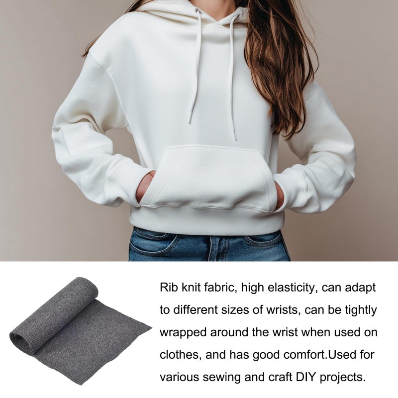 Rebower 21" x 39" Elastic Cuffs Ribbed Trims for Sewing